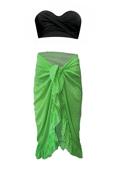 Bolder Ashley Green Ruffle Pareo