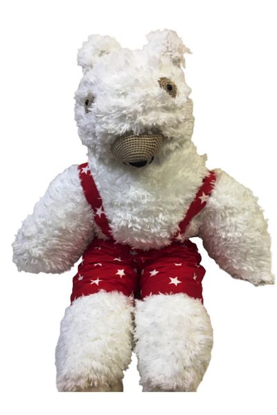 Işin Tasarım Plush White Colored 100cm Teddy Bear