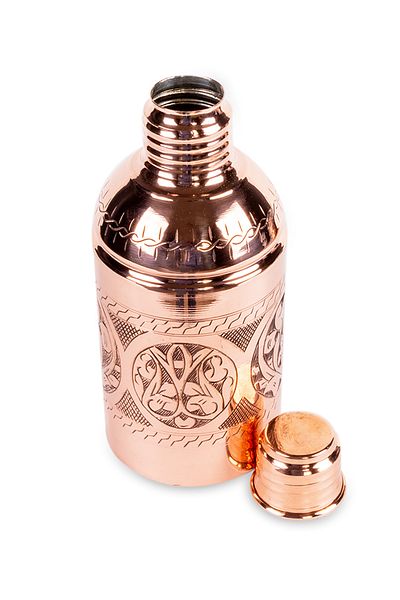Handygoo قارورة نحاسية مطرزة يدوياً