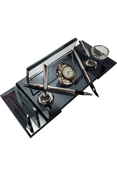 MERTKRİSTAL Κρυστάλλινη θήκη για στυλό γραφείου, Επιτραπέζια πινακίδα γραφείο...