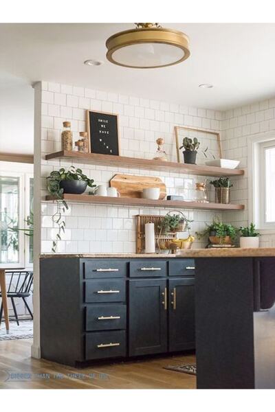 Karadeniz Dizayn Ahşap Raf 2'li 200x20 Cm Kalınlık 40mm