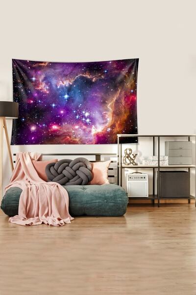 on the clouds Space Dust Cloud Stain Resistant Velvet Textured Fabric Wall Cover Wall Carpet Tapestry