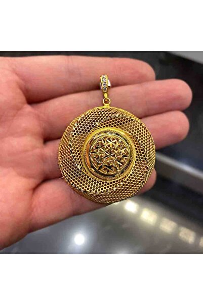 Mücevher Dünyası 22 Ayar Taşlı Füzyon Altın Madalyon - 11,29 Gr.