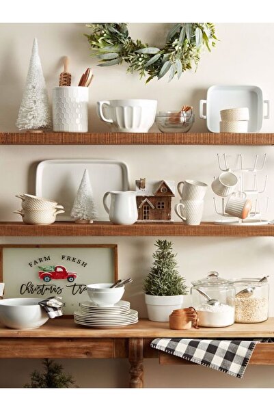 Karadeniz Dizayn Ahşap Raf 2'li 70x20 cm Kalınlık 40mm