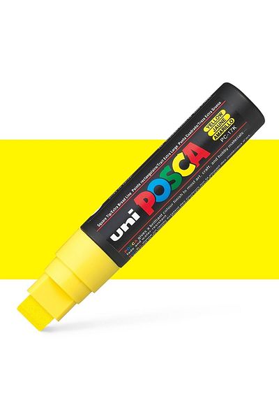 Uni Posca Marker Pen Pc-17k 15mm Yellow
