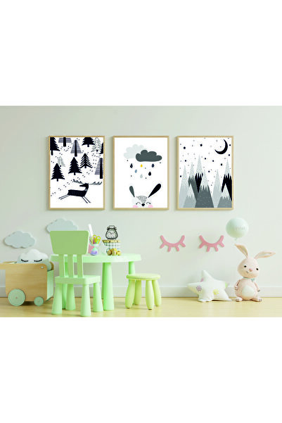 RET Dizayn Διακοσμητικό ρετρό MDF τραπέζι παιδικού δωματίου (με εμφάνιση πλαι...