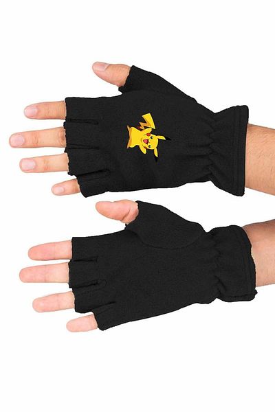 herotasarım Χειμερινά γάντια Pikaçu με στάμπα Cutout Fleece - Bll1828