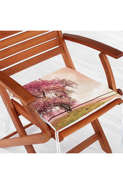 Realhomes Landscape Pattern Digital Printed Zippered Chair Cushion