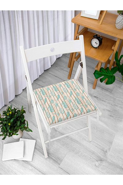 Realhomes Sailor Themed Special Design Digital Printed Modern Zippered Chair Cushion with Wooden Floor