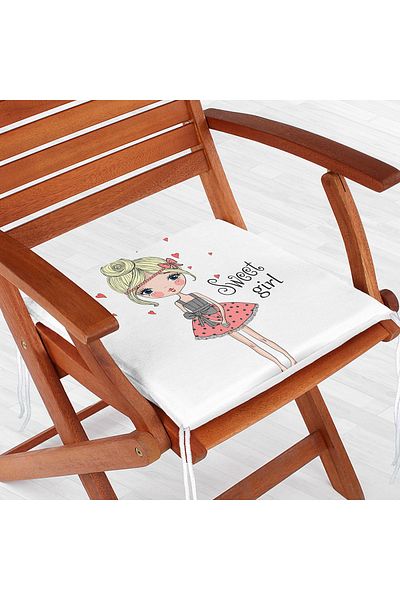 Realhomes Fashion Girl, pernă de scaun modernă cu fermoar, imprimată digitală