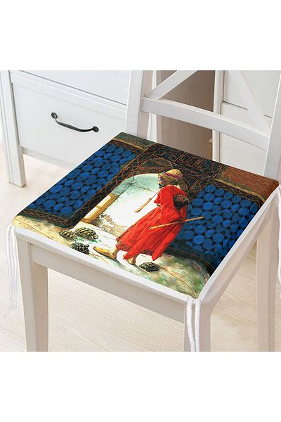 Realhomes Turtle Trainer Digital Printed Zippered Chair Cushion