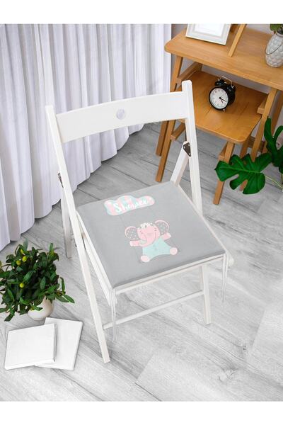 Realhomes Siva podna ljuljačka i motiv slona, digitalno štampani jastuk za st...