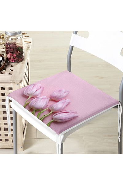 Realhomes Rose Picture Digital Printed Zippered Chair Cushion