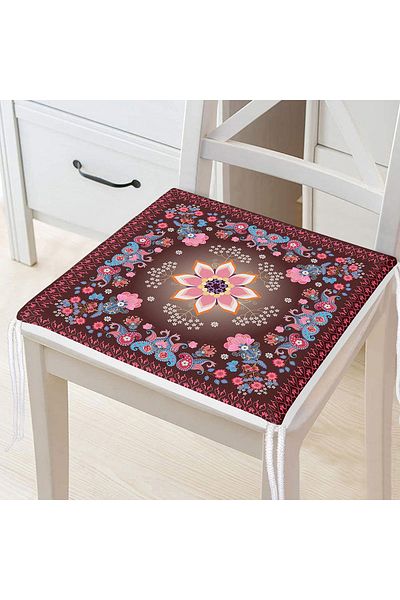 Realhomes Colorful Modern Flowers Special Design Zippered Chair Cushion