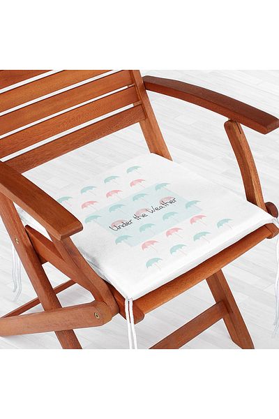 Realhomes Colorful Umbrellas Specially Designed Baby Room Zippered Chair Cushion