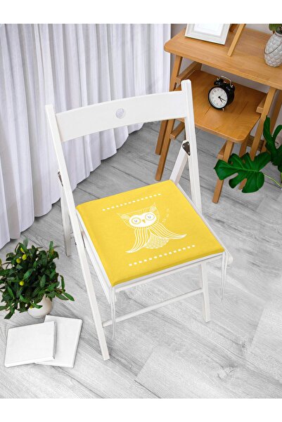 Realhomes Sova na žutoj pozadini, posebno dizajnirani moderni jastuk za stoli...