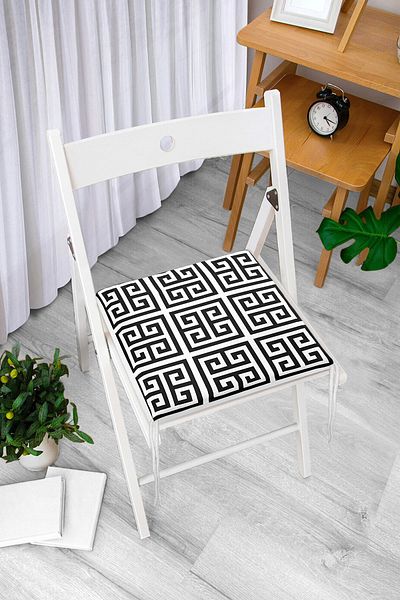 Realhomes Custom Design Crafts Motif Digital Printed Zippered Chair Cushion