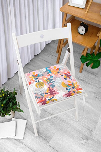 Realhomes Геометричний абстрактний візерунок з різнокольоровими мотивами лист...