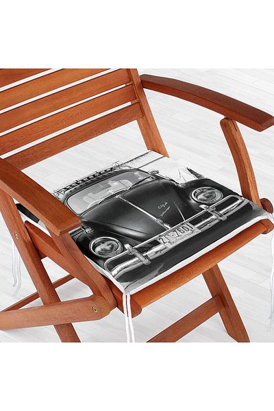 Realhomes Vosvos Illustrated Digital Printed Zippered Chair Cushion