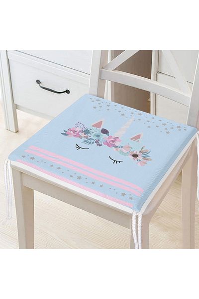 Realhomes Pernă de scaun modernă cu fermoar cu design special pentru Baby Shower pe fundal albastru