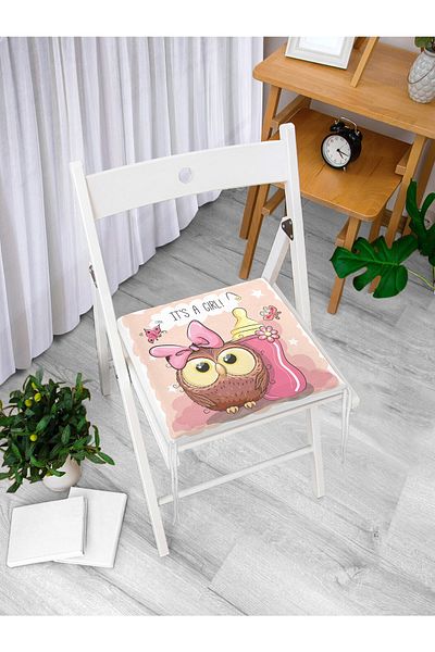 Realhomes Cute Owl Digital Printed Zippered Chair Cushion