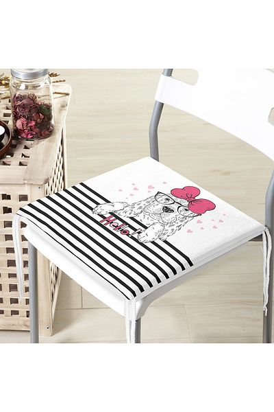 Realhomes Zebra Patterned Digital Printed Zippered Chair Cushion