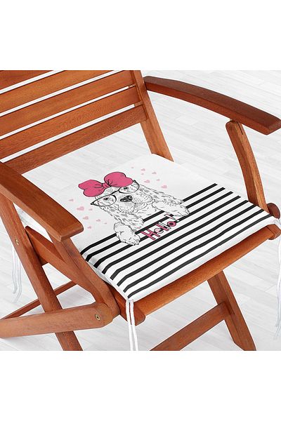 Realhomes Zebra Patterned Digital Printed Zippered Chair Cushion