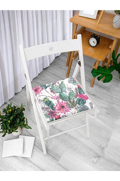 Realhomes Mint Green Desert Plant Modern Zippered Chair Cushion
