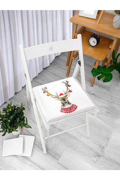 Realhomes Modern Deer Pattern Digital Printed Zippered Chair Cushion