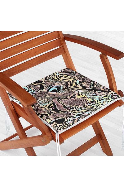 Realhomes Πολύχρωμο Leopard Pattern Special Design Ψηφιακό εμπριμέ μοντέρνο μαξιλάρι καρέκλας με φερμουάρ