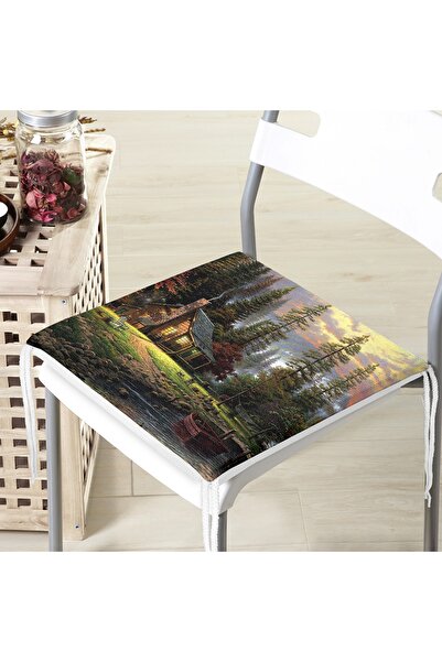 Realhomes Digitalno štampani moderni jastuk za stolicu sa zatvaračem, pogled ...