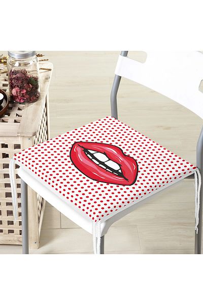 Realhomes Digital Printed Zippered Chair Cushion with Lip Picture
