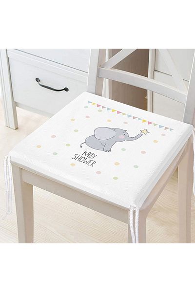 Realhomes White Zippered Chair Cushion