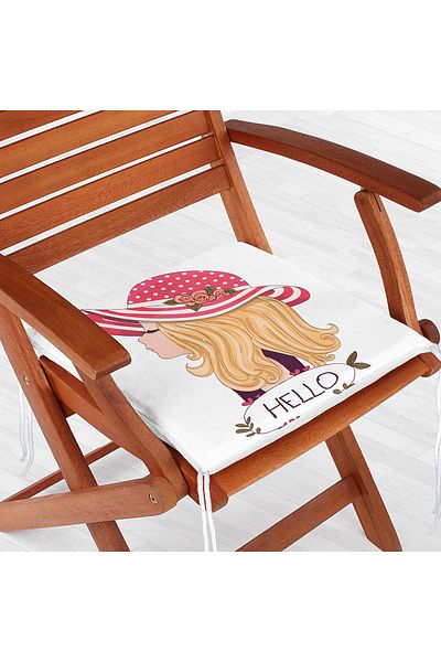 Realhomes Fashion Girl Digital Printed Modern Zippered Chair Cushion