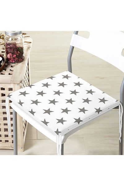 Realhomes Star Shaped Gray Chair Cushion - Zippered