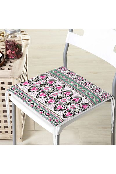 Realhomes Symmetrical Tile Motif Zippered Chair Cushion