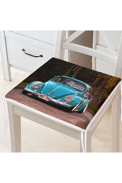 Realhomes Vosvos Illustrated Digital Printed Zippered Chair Cushion