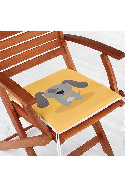Realhomes Dog Pattern Digital Printed Modern Zippered Chair Cushion