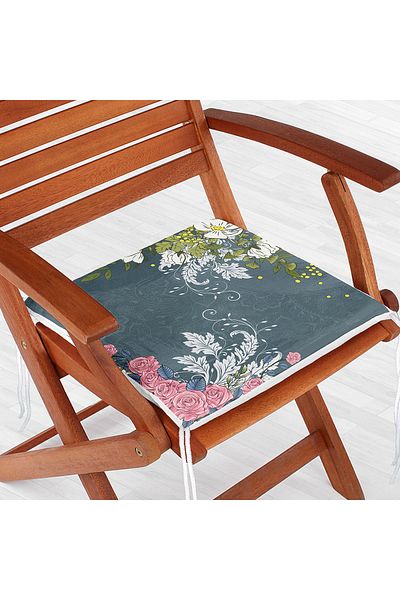 Realhomes Digital Printed Zippered Chair Cushion with Modern Art Design