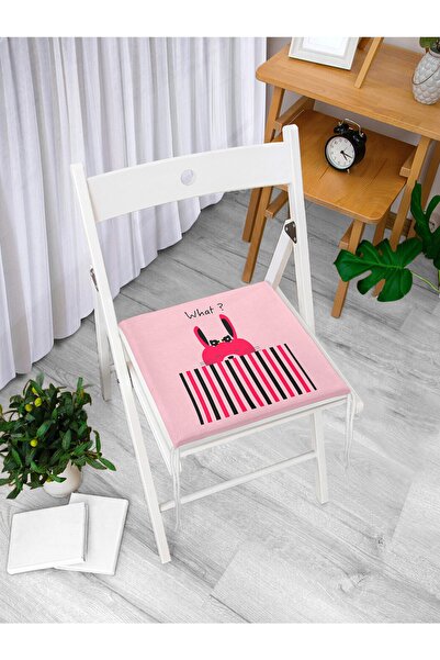 Realhomes Slatki jastuk za stolicu sa zatvaračem za dečiju sobu, sa uzorkom z...