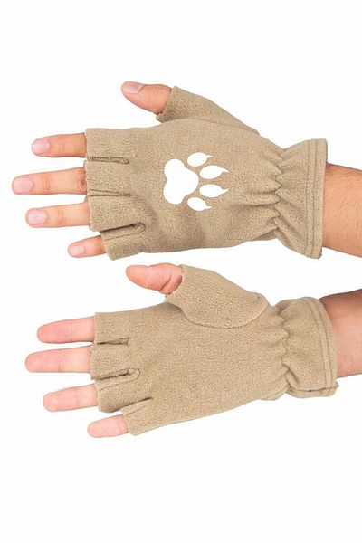 Tasarım Dünyam Χειμερινά γάντια με στάμπα με πόδια Fleece - Cut Bll741
