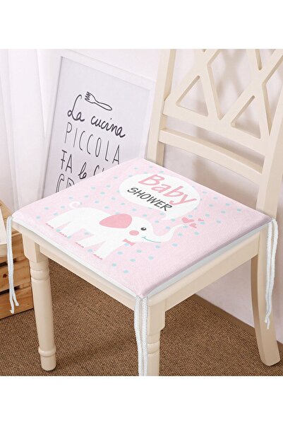 Realhomes Ružičasti pod za baby shower, posebno dizajniran jastuk za stolicu ...