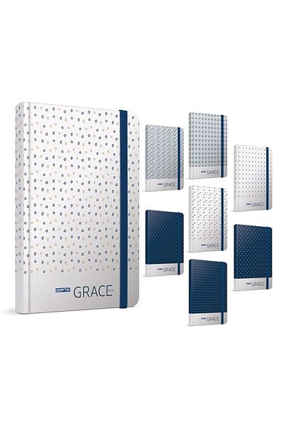 Gıpta دفتر ملاحظات بغطاء صلب بخياطة خيط Grace (19*26) 120 ورقة (مربع)