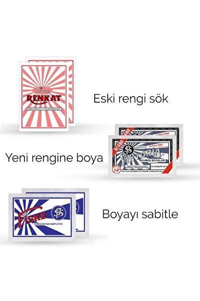 Viktoria Kumaş Rengi Değişim Paketi 2 Adet Renk Sökücü + 2 Adet Kurşuni Koyu ...