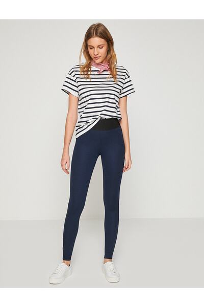 Koton Women's Navy Blue Tights 8YAK46269IK