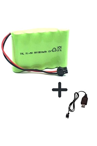 TNL 6v 1800mah Oyuncak Araba Pili + Usb Şarj Aleti