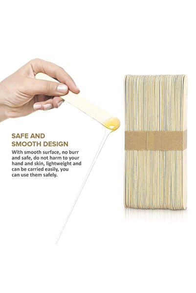 Janissary 5 Kutu - 50 Lik Abeslang Tahta Dil Çubuğu Basacağı - Ağda Spatulası,( 250 Adet )