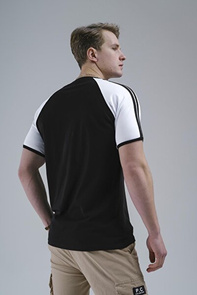 Oksit Ανδρικό μπλουζάκι Linus Slim Fit Lycra Shoulder Stripe