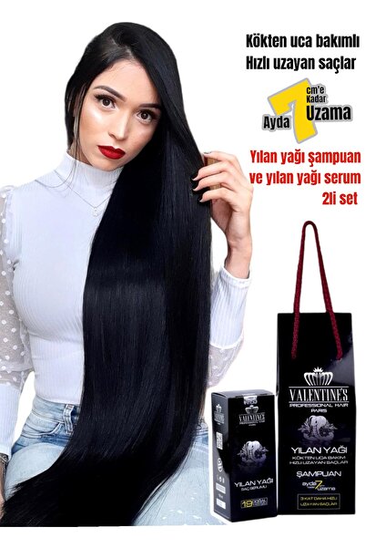 VALENTINES PROFESSIONAL Premium 19 Doğal Bitki Özlü Yılan Yağı Şampuan & Seru...