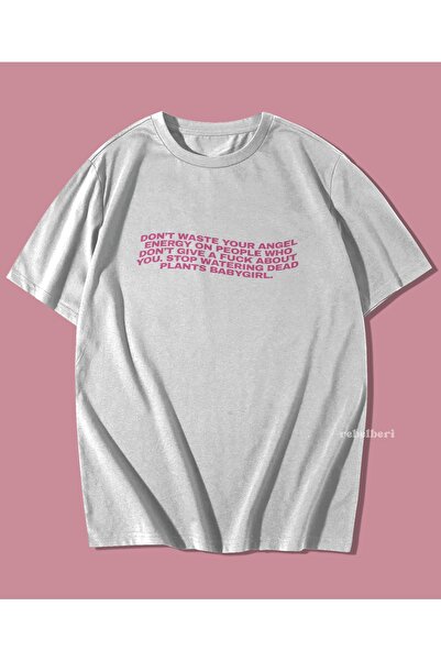 rebelberi Tricou oversize unisex model Angel Energy Energie Angel Roz imprimat